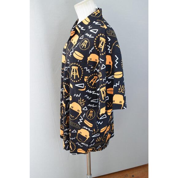 Barstool Spittin Chiclets Shirt Mens XL Barstool Sports Hockey Button Up - Picture 2 of 5